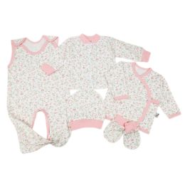 Kraitelis kūdikiui - šliaužtinukai, marškinėliai, kepurytė, pirštinytės su meškiukais