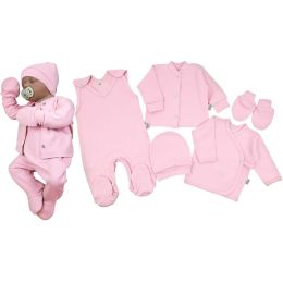 Kraitelis kūdikiui - šliaužtinukai, marškinėliai, kepurytė, pirštinytės su meškiukais