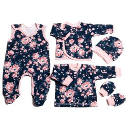 Komplekt vastsündinule 5-e osaline "Flora navy" 