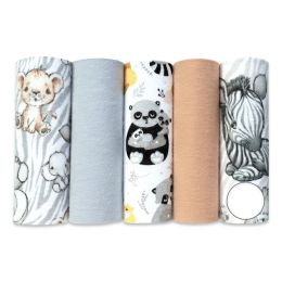 Flanellist lapid komplektid 5tk "Neutral" 