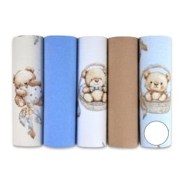 Flanellist lapid komplektid 5tk "Bears" 