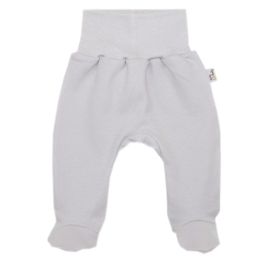 Kelnytės kūdikiui "Jersey" pilkos su pėdutėmis I Drabužiai kūdikiams