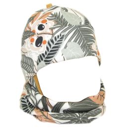 Kepurytė ir kaklaskarė kūdikiui "Cosy" - tropics brown