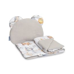 Komplektas kūdikiui "Natural lilia" pledas 56x76 cm ir pagalvė 36x28 cm 