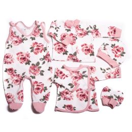 Komplekt vastsündinule 5-e osaline "Roses" roosa