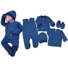 Kraitelis kūdikiui - šliaužtinukai, marškinėliai, kepurytė, pirštinytės su meškiukais