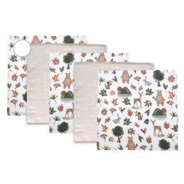 Muslino vystyklų rinkinys kūdikiams "Mini" 5 vnt 38x38 cm