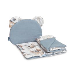 Komplektas kūdikiui "Natural lilia" pledas 56x76 cm ir pagalvė 36x28 cm 