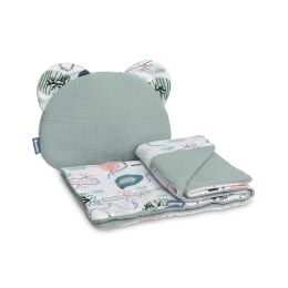 Komplektas kūdikiui "Natural lilia" pledas 56x76 cm ir pagalvė 36x28 cm 