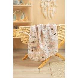 Musliin beebitekk "Light flowers" 80x100 cm