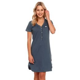 Puuvillane öösärk rasedatele naistele "Crown" deep blue