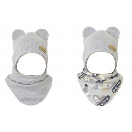 Beebi müts ja sall "Love" - Grey