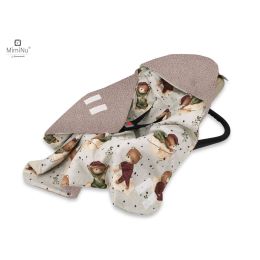 Pledas - vokelis automobilinei kėdutei "Blush zoo nugat" 90x90 cm 