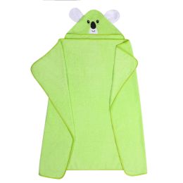 Rankšluostis kūdikiui "Koala" su gobtuvu 100x120cm žalias 