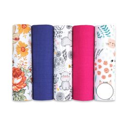 Puuvillaste marli lapid komplekt, 5 tükki, "Bright"