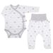 Beebiriided 2 osaline "Bear glamour grey" valge 