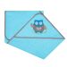 Kapuutsiga vannilina "Happy owl" 80x80cm "frotte" sinine